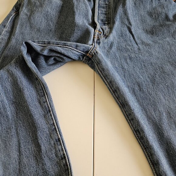 Levi's Jeans Mens 34 x 34 / 32 Blue 501 Straight Leg Cotton Denim Western Cowboy - Picture 9 of 16